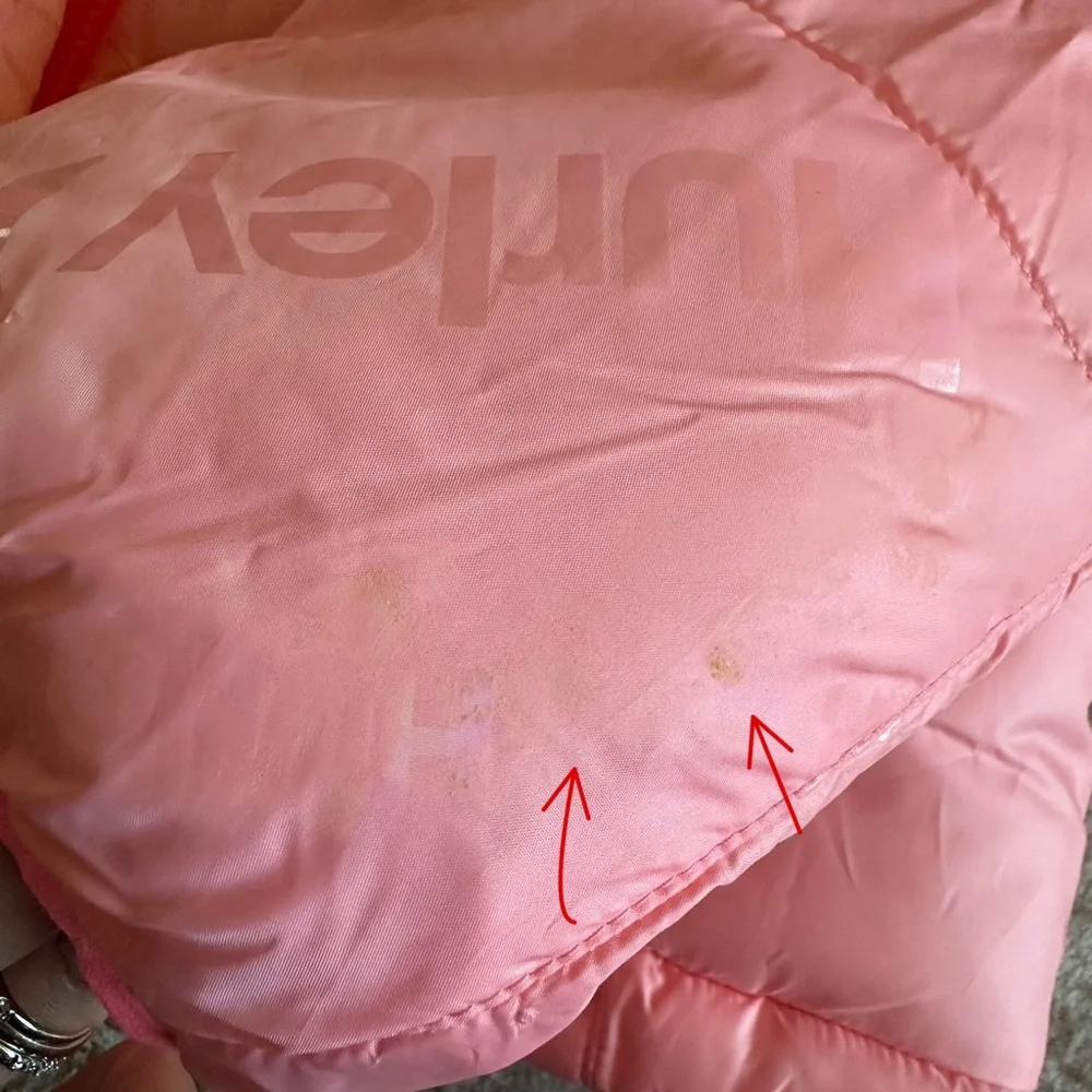 Hurley Pink Hooded Puffer Jacket Girls Sz Large (12-13 Years) Sherpa‎ Lined